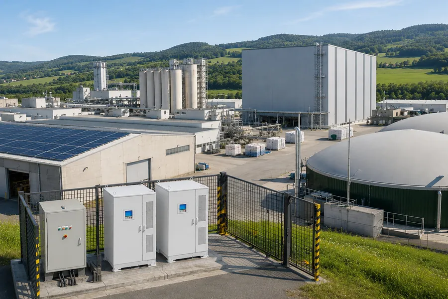 Batteriespeicher an einem Industriestandort